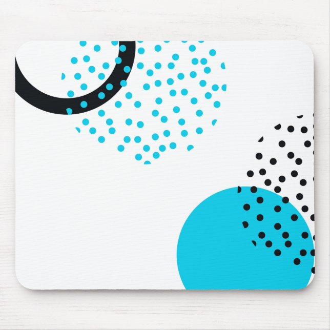 Modern, simple, trendy, urban circle graphic mouse pad (Front)
