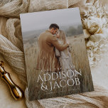 Modern Simple Type Names Photo Save The Date<br><div class="desc">The Modern Simple Type Names Photo Save the Date showcases your full size engagement photo to announce your upcoming wedding. Modern typography creates an elegant and minimal save the date.</div>