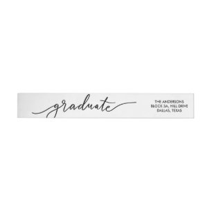 Modern Simple Typography Graduate Wrap Around Label