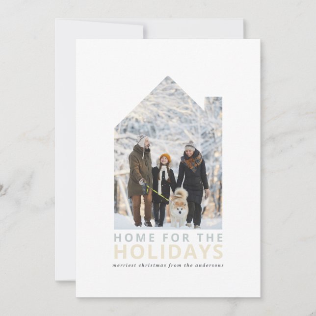 Modern simple typography new house holiday card (Front)