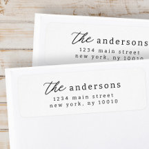 Modern Simple Typography Return Address
