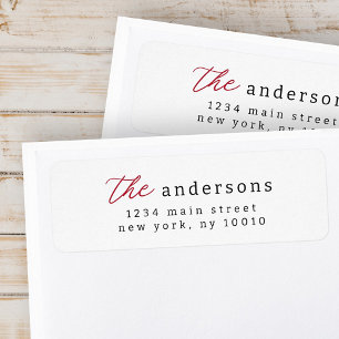 Modern Simple Typography Return Address Label