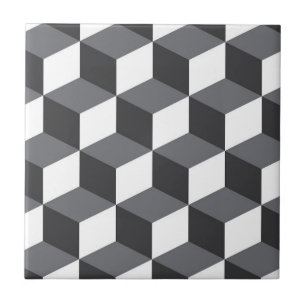 Modern, simple, urban architectural cubes pattern ceramic tile