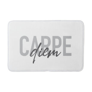 Modern, simple, urban, cool design Carpe Diem Bath Mat