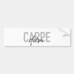 Modern, simple, urban, cool design Carpe Diem Bumper Sticker