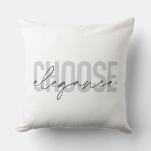 Modern, simple, urban, cool design Choose Elegance Cushion