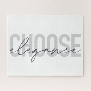 Modern, simple, urban, cool design Choose Elegance Jigsaw Puzzle