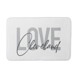 Modern, simple, urban, cool design Love Cleveland Bath Mat