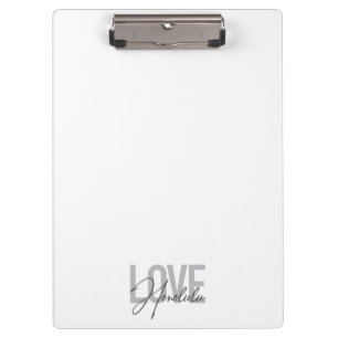 Modern, simple, urban cool design Love Honolulu Clipboard