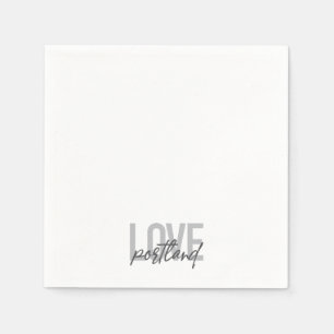 Modern, simple, urban, cool design Love Portland Napkin