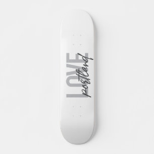 Modern, simple, urban, cool design Love Portland Skateboard