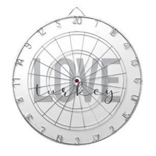 Modern, simple, urban, cool design Love Turkey Dartboard