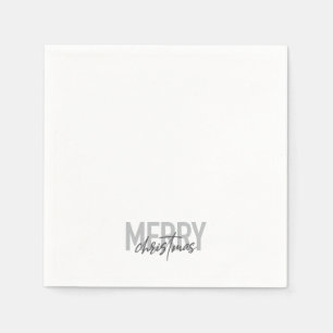 Modern, simple, urban cool design Merry Christmas Napkin