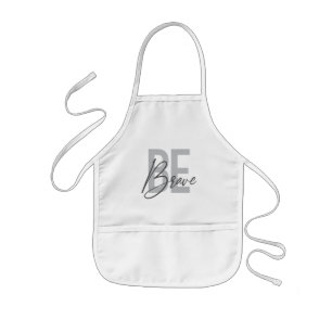 Modern, simple, urban, cool design of Be Brave Kids Apron