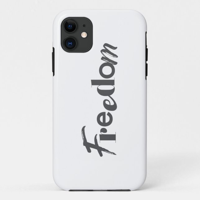 Modern, simple, urban, cool design of Freedom Case-Mate iPhone Case (Back)