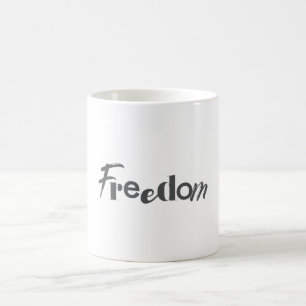 Modern, simple, urban, cool design of Freedom Coffee Mug