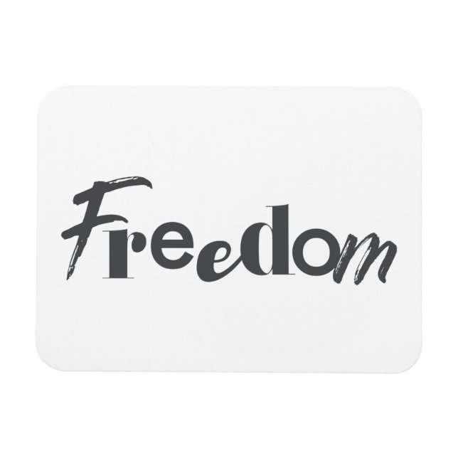 Modern, simple, urban, cool design of Freedom Magnet (Horizontal)