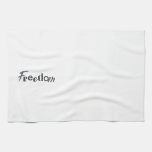 Modern, simple, urban, cool design of Freedom Tea Towel