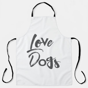 Modern, simple, urban, cool design of Love Dogs Apron