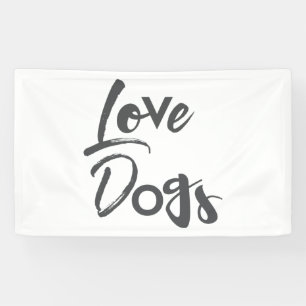 Modern, simple, urban, cool design of Love Dogs Banner