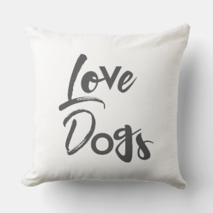 Modern, simple, urban, cool design of Love Dogs Cushion