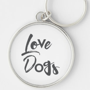 Modern, simple, urban, cool design of Love Dogs Key Ring