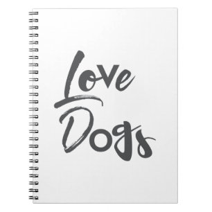 Modern, simple, urban, cool design of Love Dogs Notebook