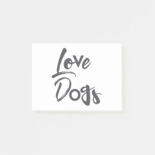 Modern, simple, urban, cool design of Love Dogs Post-it Notes