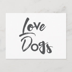 Modern, simple, urban, cool design of Love Dogs Postcard