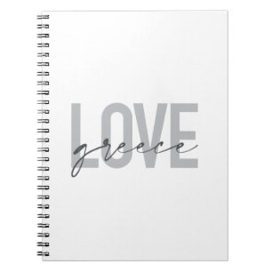 Modern, simple, urban, cool design of Love Greece Notebook