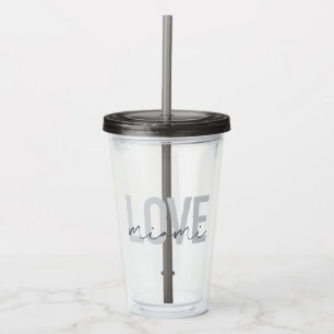 Modern, simple, urban, cool design of Love Miami Acrylic Tumbler