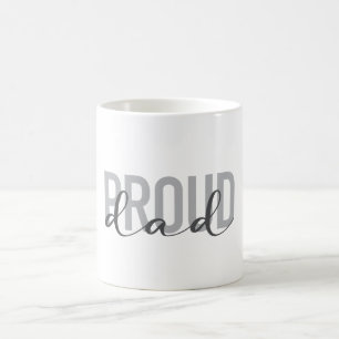 Modern, simple, urban, cool design of Proud Dad Coffee Mug