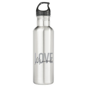 Modern, simple, urban, cool Love Minneapolis 710 Ml Water Bottle