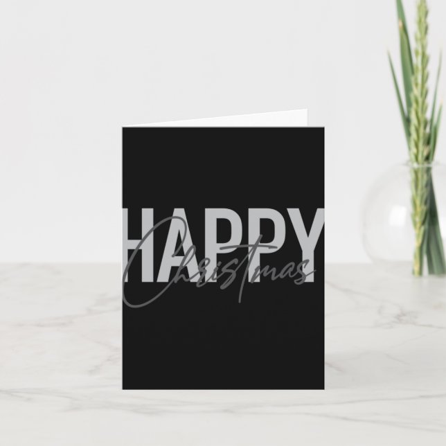 Modern Simple Urban Design Happy Christmas  Card (Front)