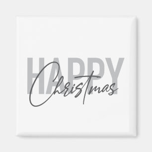 Modern, simple, urban design Happy Christmas Magnet