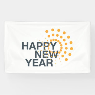 Modern, simple, urban design of "Happy New Year" Banner