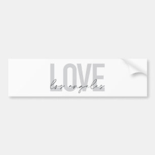 Modern, simple, urban design of Love Los Angeles Bumper Sticker