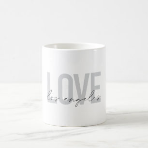 Modern, simple, urban design of Love Los Angeles Coffee Mug