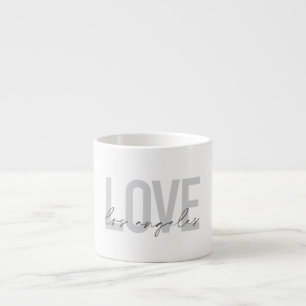 Modern, simple, urban design of Love Los Angeles Espresso Cup
