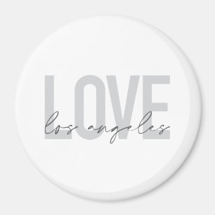 Modern, simple, urban design of Love Los Angeles Magnet