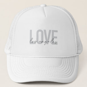 Modern, simple, urban design of Love Los Angeles Trucker Hat
