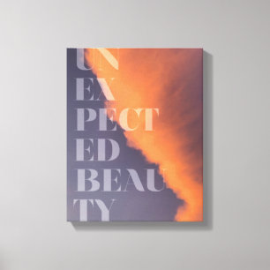Modern, simple, urban design of Unexpected Beauty Canvas Print