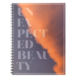 Modern, simple, urban design of Unexpected Beauty Notebook