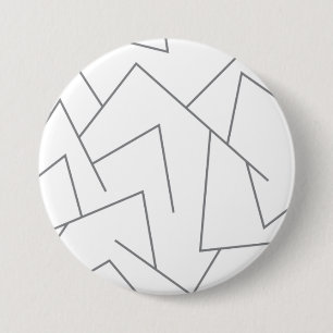 Modern, simple urban, dynamic graphic line pattern 7.5 cm round badge
