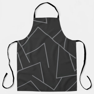 Modern, simple urban, dynamic graphic line pattern apron