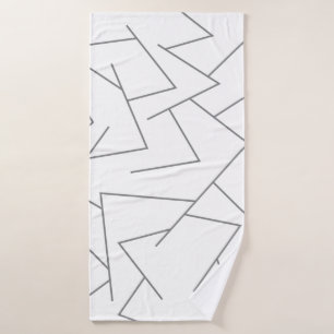Modern, simple urban, dynamic graphic line pattern bath towel
