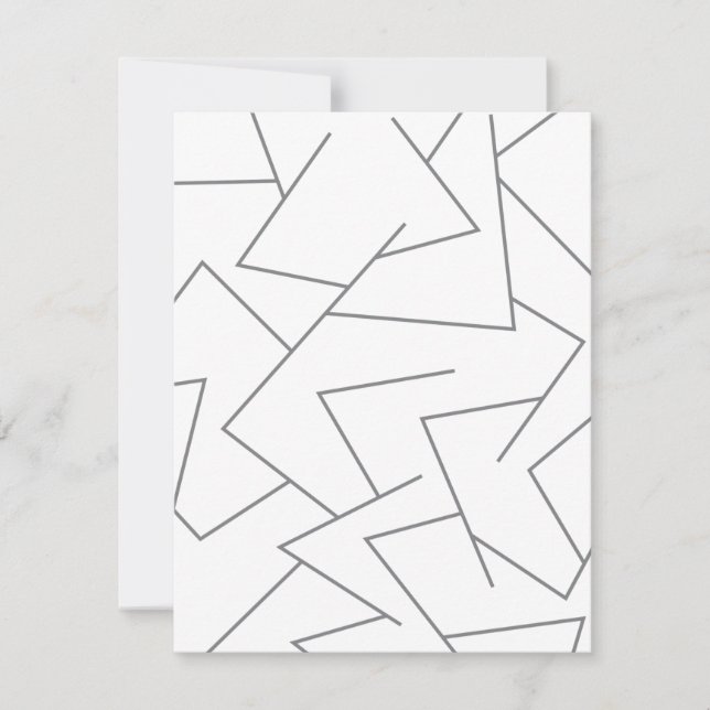 Modern, simple urban, dynamic graphic line pattern card (Front)