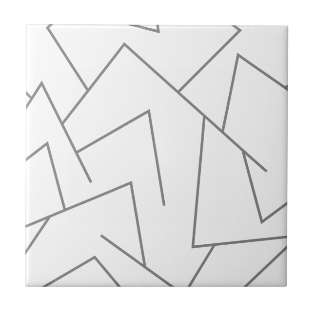 Modern, simple urban, dynamic graphic line pattern ceramic tile (Front)