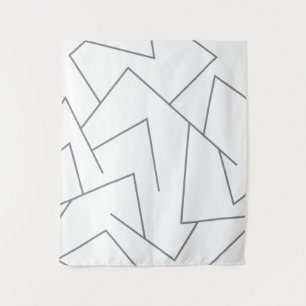 Modern, simple urban, dynamic graphic line pattern tapestry