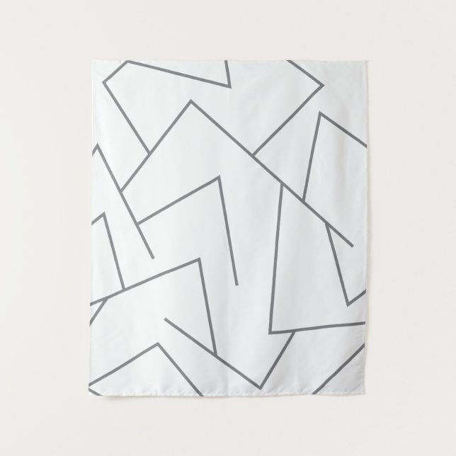 Modern, simple urban, dynamic graphic line pattern tapestry (Front)